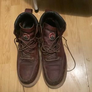 Steel toe boots,fair condition